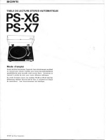 Sony PS-X7 - Owners Manual